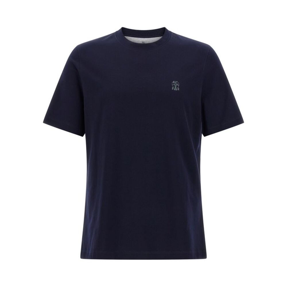 Brunello Cucinelli Blue Cotton Men's T-Shirt